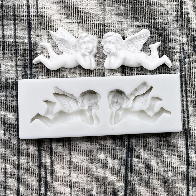 Moules Pour Argile Polymère Lot De 2 Moules En Silicone 3D Baroque KLYNGTSK - Pour Décoration Gâteaux, Pâte à Sucre, Argile - Relief Sculpté Rétro Moule Silicone Pâtisserie