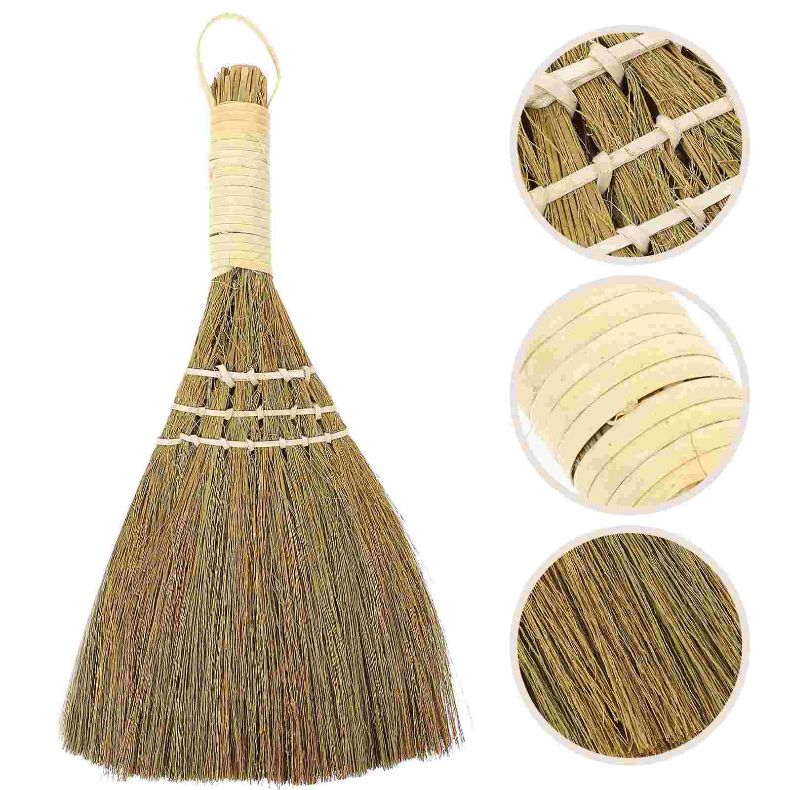 

Portable Desk Small Natural Whisk Broom Sweeping Hand Broomstick Soft Cleaning Dustpan L Broom