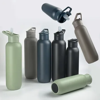 Steel Sports Water Bottle Thermos 580/1000ml Insulated Water Cup Travel Flask