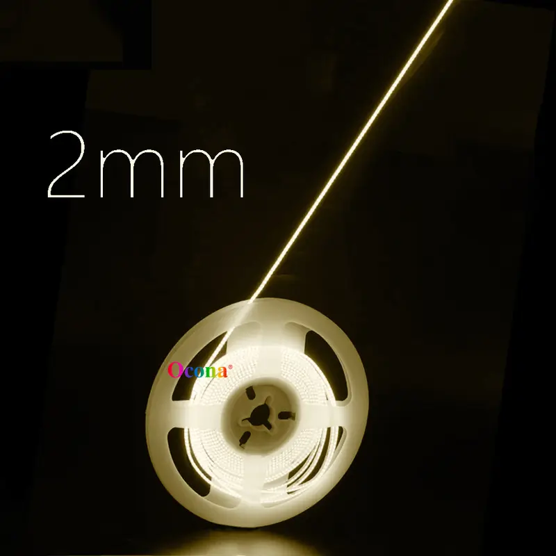 Ultimate Thin 2mm COB LED Strip Light for DIY Craft Cabinet Shelf 12V Filament Warm Cool White Flexible Linear Tape Lights Bar - Image 10