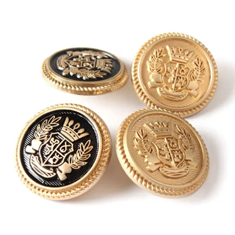 15Pcs/lot 15-25mm Golden Metal Snap Button College Style Decorative Metal Buttons for Clothing Sewing Supplies Accessories B011 6