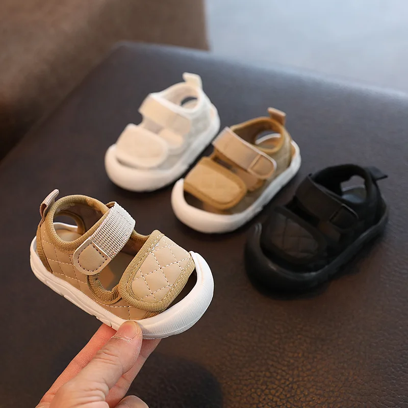 Baby Sandals Walking Shoes Closed Toe Anti-collision Beach Sandals Toddler Baby Girls Boys Soft Sole Comfortable Kids Shoes 1
