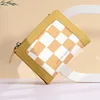 Small Short Wallet Korean Grid PU Leather Women Fold Zipper Coin Purses Card Holder Credit ID Card Clip Coin Handbag Pocket 3