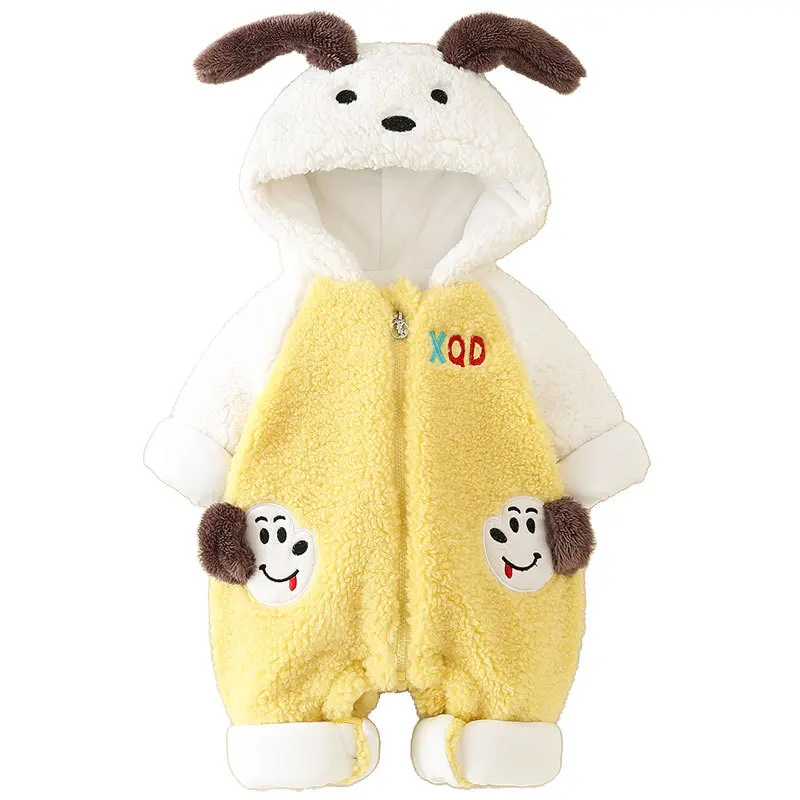 Baby Onesie Autumn and Winter Boys and Girls baby clothes Cotton-Padded Suit Thickened Warm Winter Hooded outerwear