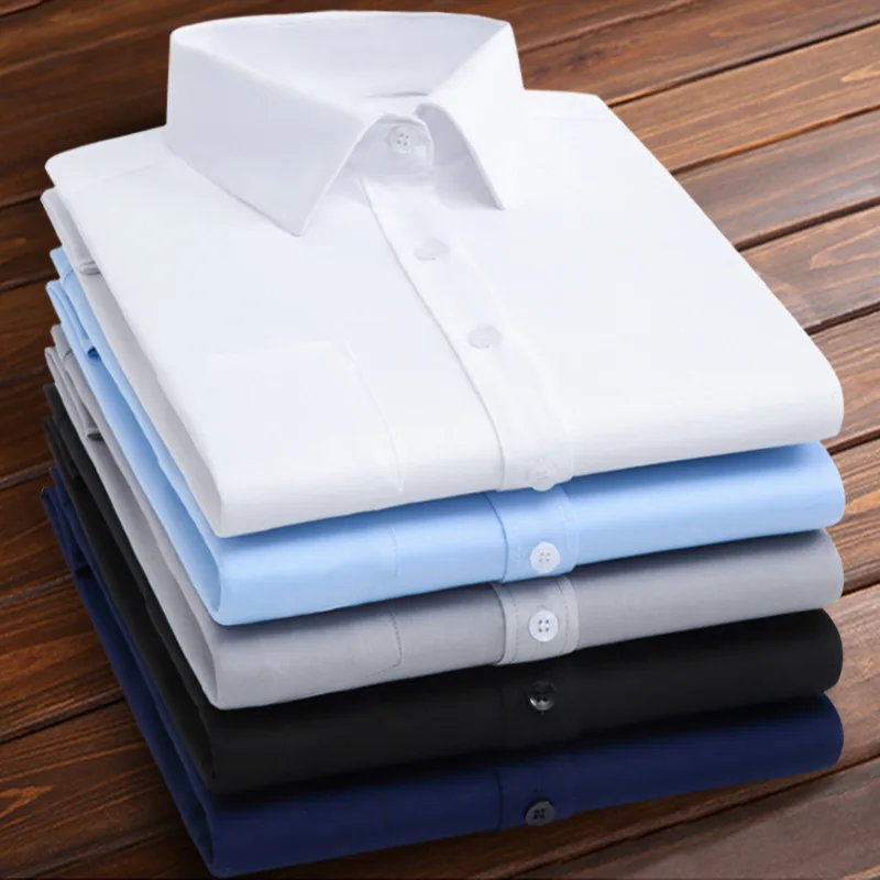 

2023 Men's Spring and Summer Solid Color Business Shirt