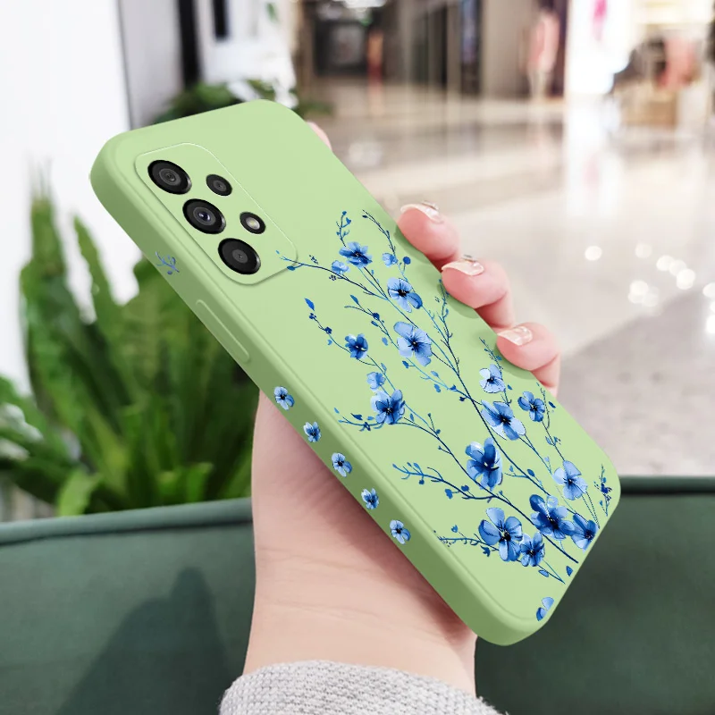 Blue Flame Flower Phone Case - Stylish Protective Cover