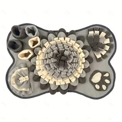 Interactive Dog Sniffing Mat for Slow Feeding and Foraging Skills Enhancement (Grey)
