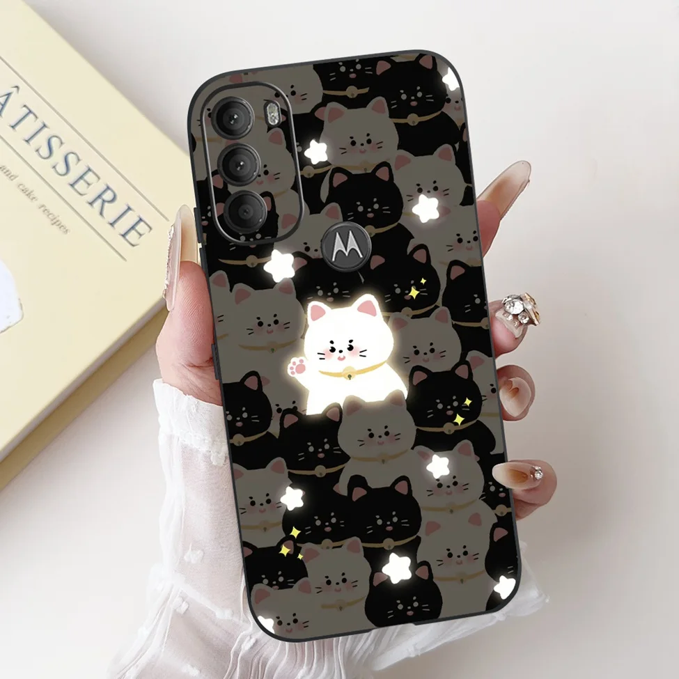 Luxury Cute Cartoon Cat Shockproof Silicone Phone Case - 6.4 Fashionable Back Cover