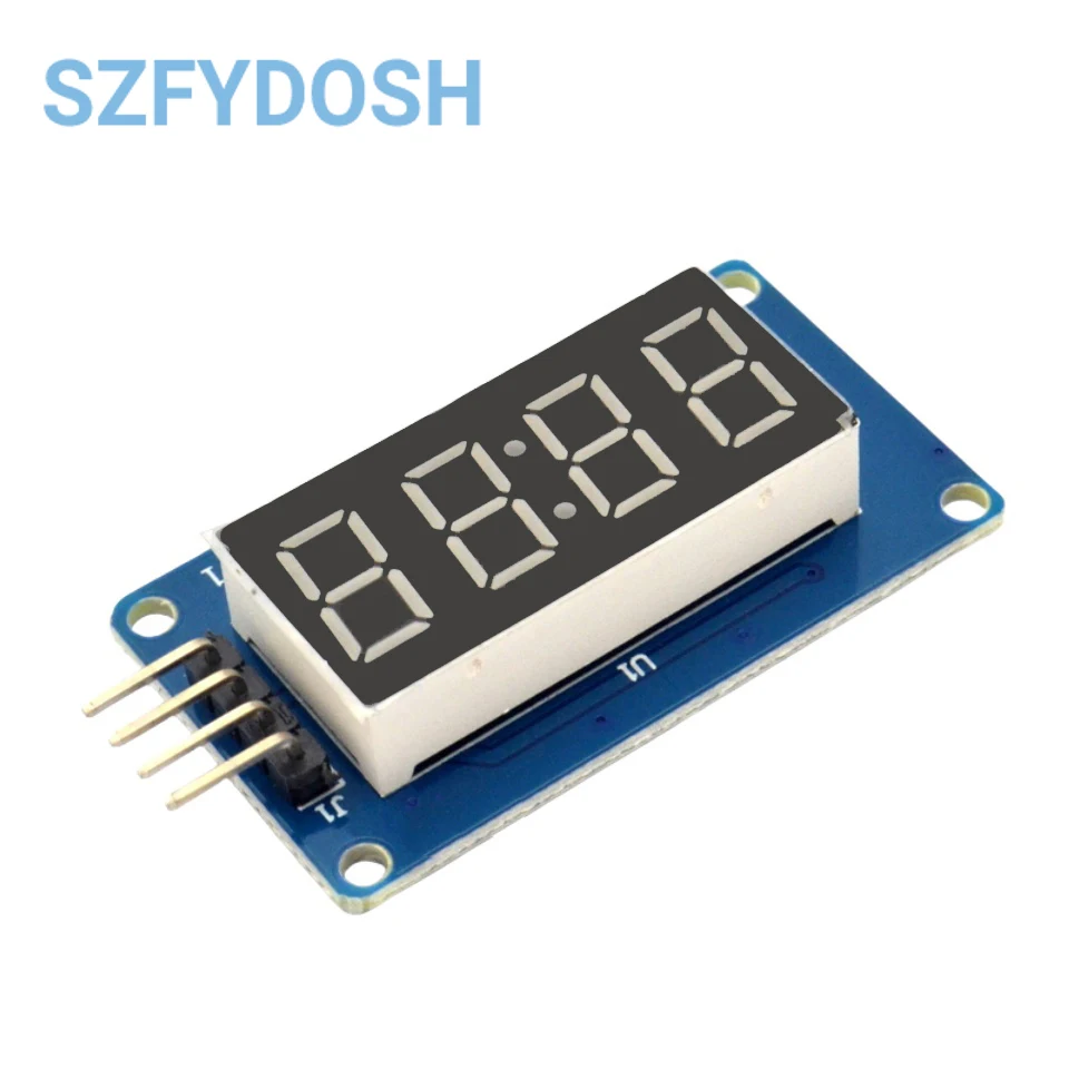 1-10 SZT. Moduł wyświetlacza LED TM1637 dla Arduino, 7-segmentowy, 4-cyfrowy, 0,36 cala, zegar, CZERWONA anoda, cyfrowa tuba, cztery szeregowy sterownik