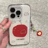 Apple kitten pendant Phone Cases For Samsung galaxy s25 s24 s24plus s24ultra s23 s22 s21 s21fe s23fe s20 s20fe Cover