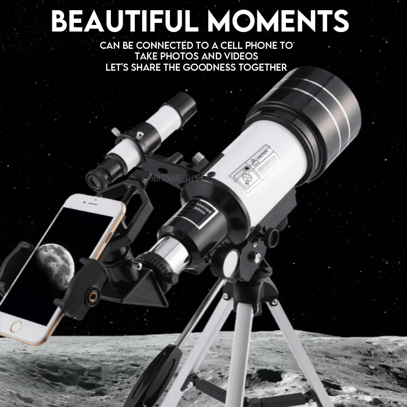 

150X Astronomical Telescopes For Astronomy Beginners With Bluetooth Camera Phone Telescope Professional Astronomical Moon Stars