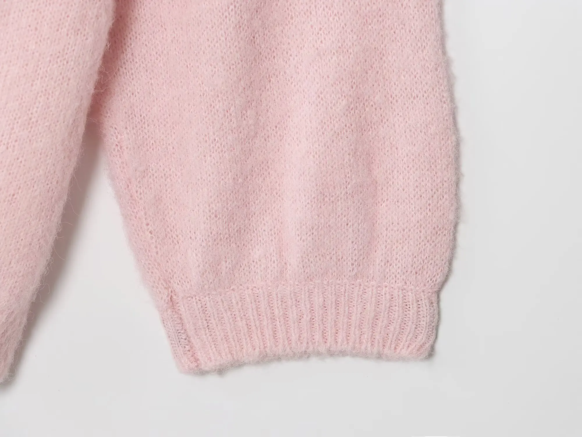 Women'S Pink French-Inspired Knit Cardigan Soft Gentle Daily Autumn Women'S Clothing Cozy Relaxed Vibe Winter Sweater Pullover