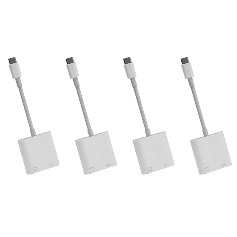 

4X Type C OTG Ethernet Adapter USB C To RJ45 Ethernet LAN Wired Network Converter 100Mbs For Type C Mobile Phone Tablet