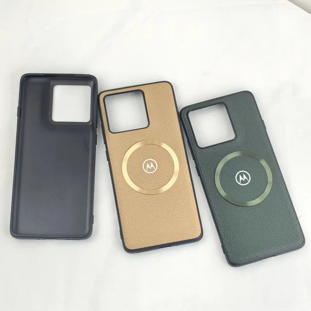 Leather Magnetic Phone Case with MagSafe Charging Compatibility