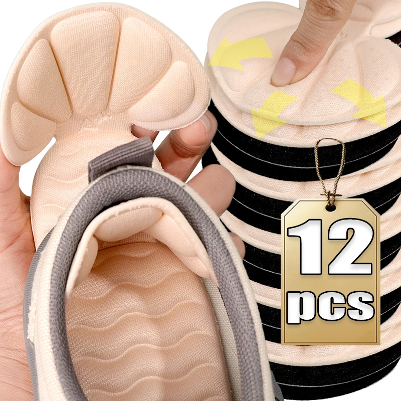 Elastic Foam Heel Stickers Light Sweatproof Half Insoles High-heeled Shoes Antiwear Comfortable Heel Patch Reusable Shoe Inserts
