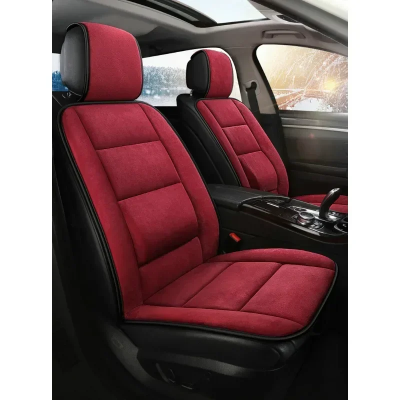 Winter Warm Cushion Soft Non-Slip Car Seat Cushion Thick Velvet