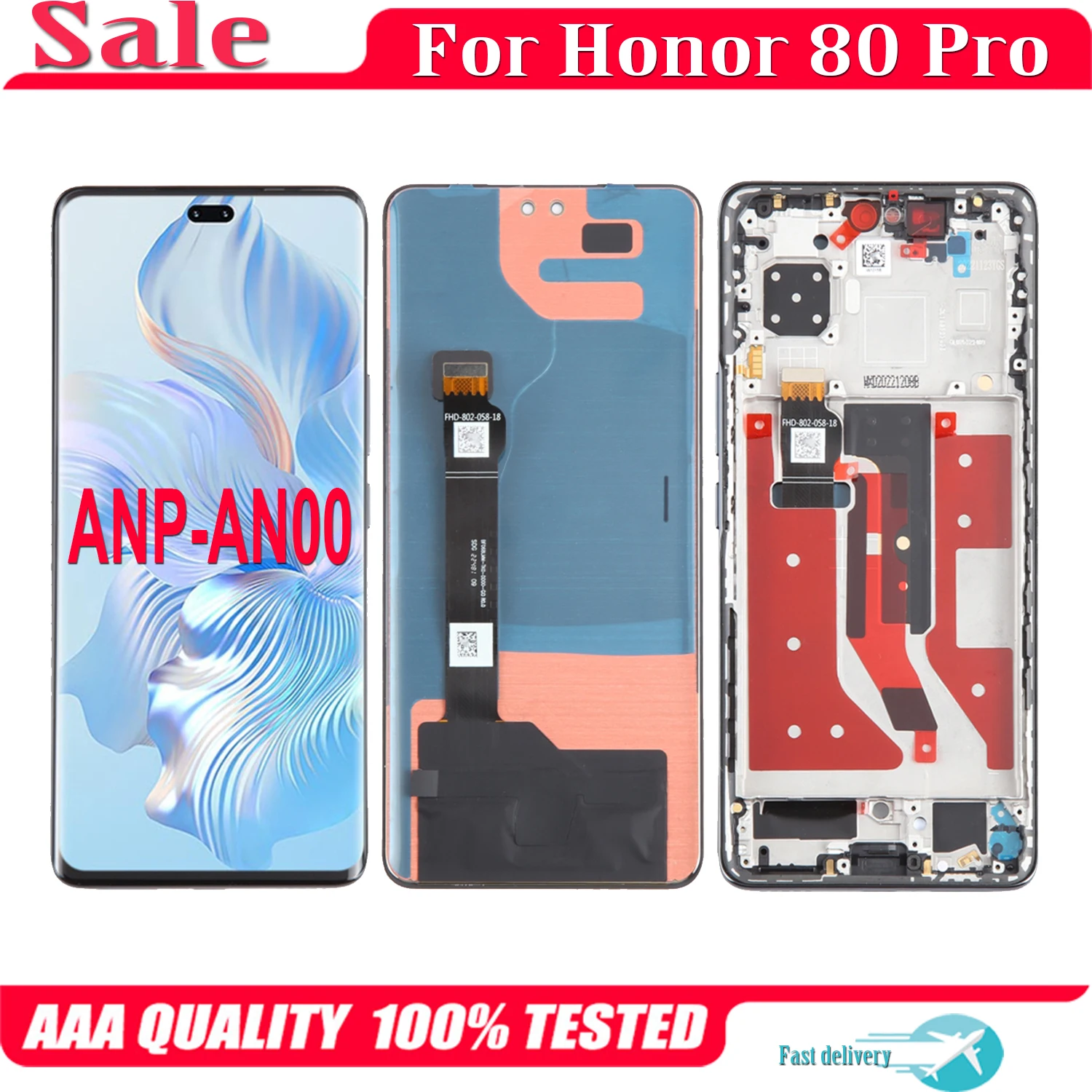 huawei-honor-80-pro-80-pro-80-pro-anp-an00用の交換用lcdタッチスクリーンオリジナル