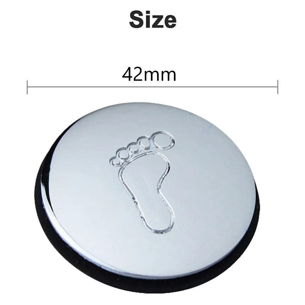 Sink Hole Cover 38mm Metal Chrome Sink Plug Cover Kitchen Bathroom Basin Trim Bath Sink Hole Overflow Cap Waste Plug Cap Easy Pop-Up sink hole cover
