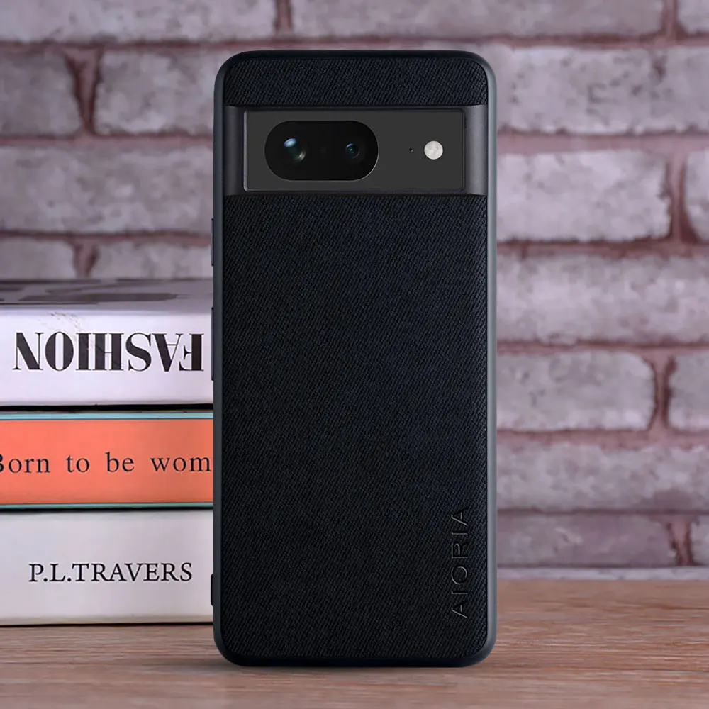 Luxurious Textile Leather Phone Case - Soft TPU & Hard Cover for Google Pixel 8 Pro / 8A