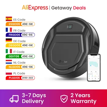 Aspirapolvere robot Lefant M210 Pro, aspirazione potente 2200 Pa, autonomia di 120 minuti, ricarica automatica, controllo Wi-Fi/App/Alexa