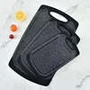 Kitchen Cutting Board Set with Plastic Wheat Straw Imitation Marble Pattern Kitchen Cutting Board Can be Hung with Cutting Board 2