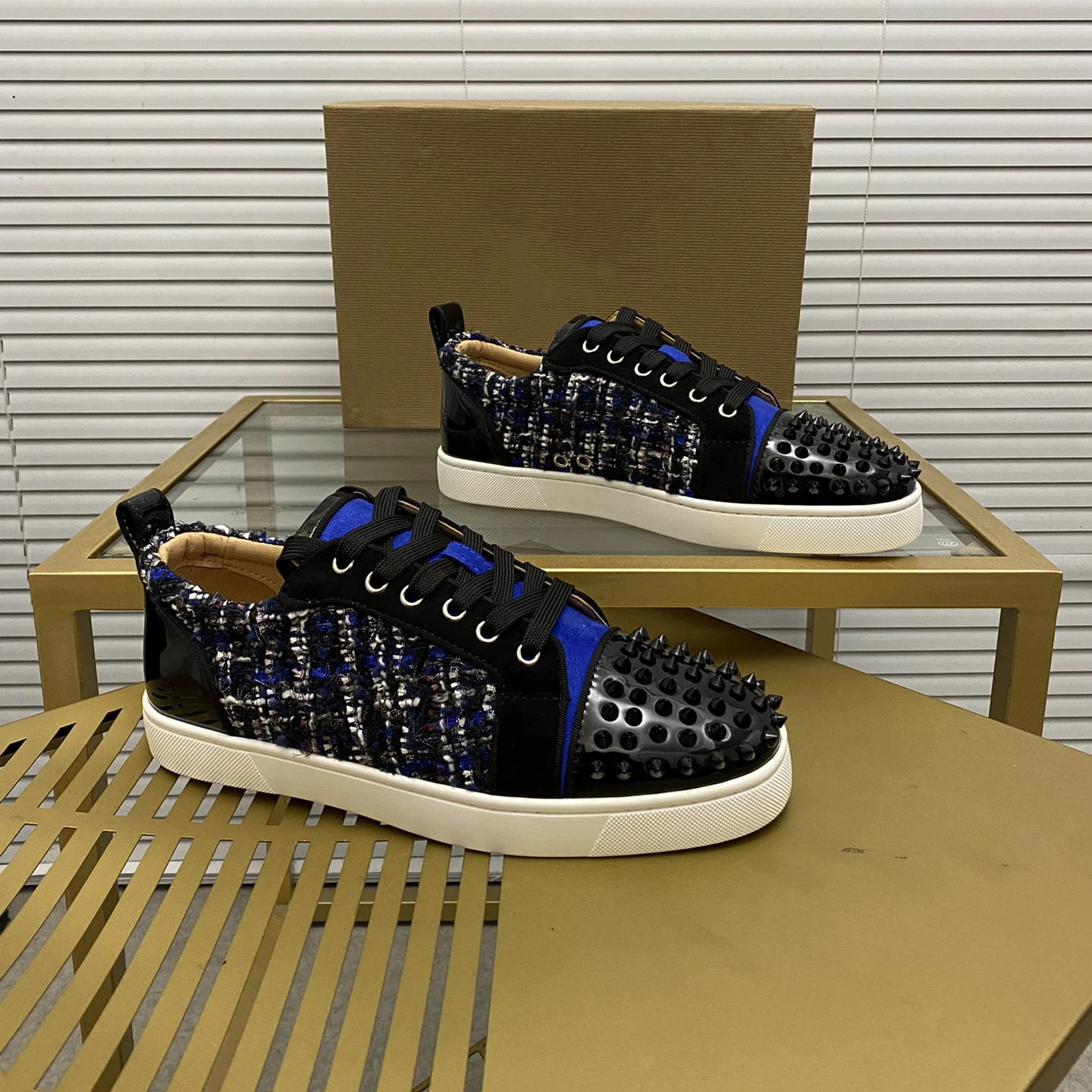 

LUXURYDITA Designer Men Casual Sneakers Real Leather Red sole Luxury Womens Tennis Shoes 35-48 Fashion Unisex loafers MD211