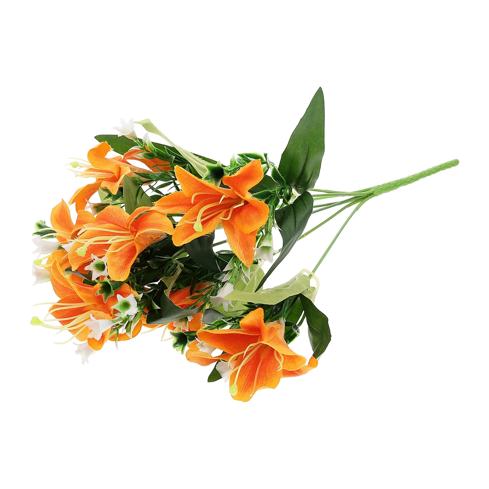 

Artificial Lily Plant Plantation Plastic Lifelike Flower Greenery Fake Realistic