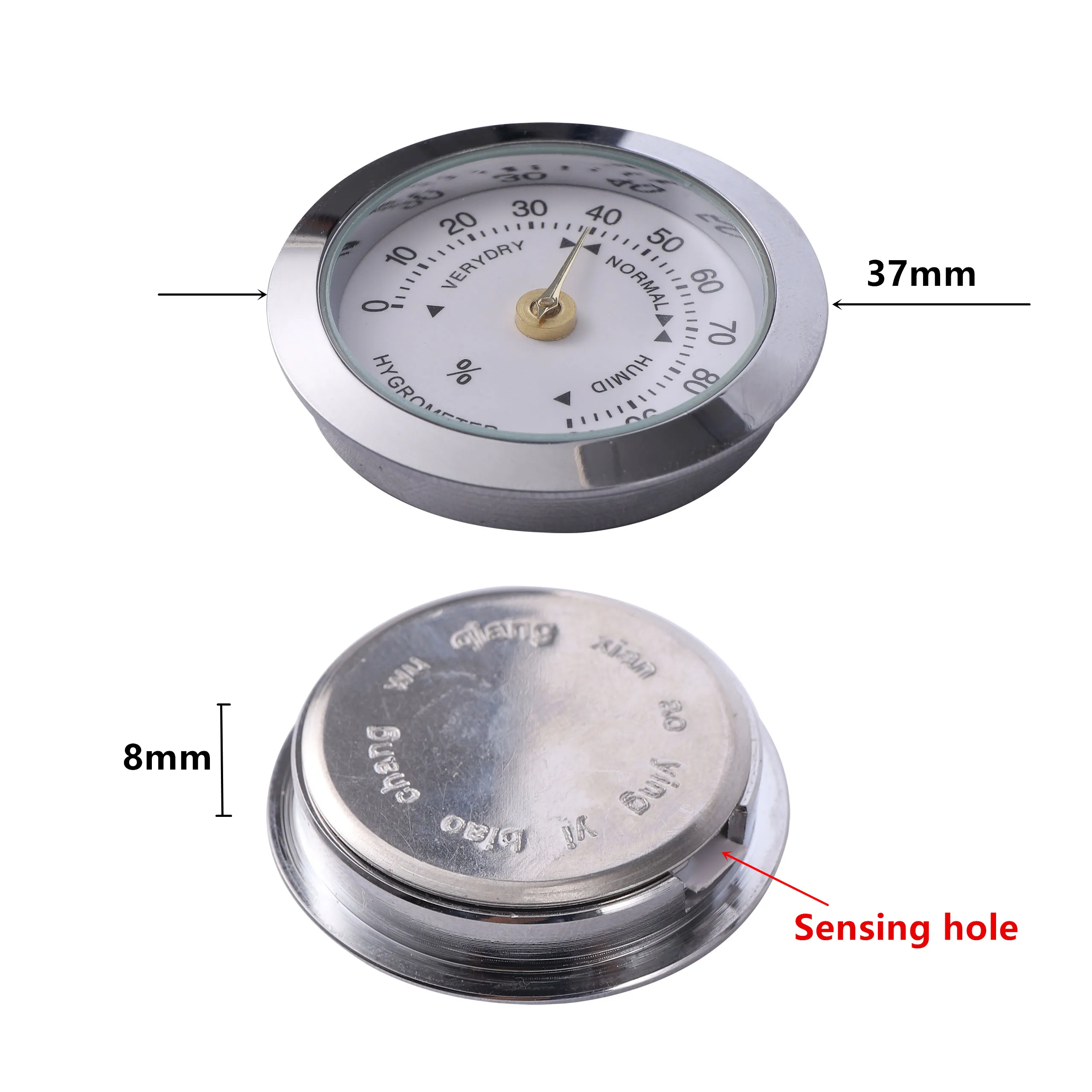Mini Metal Hygrometer 37mm Round Laboratory Indoor Humidity Mechanical Movement Physical Induction Humidity Monitoring Tools humidity monitoring tool