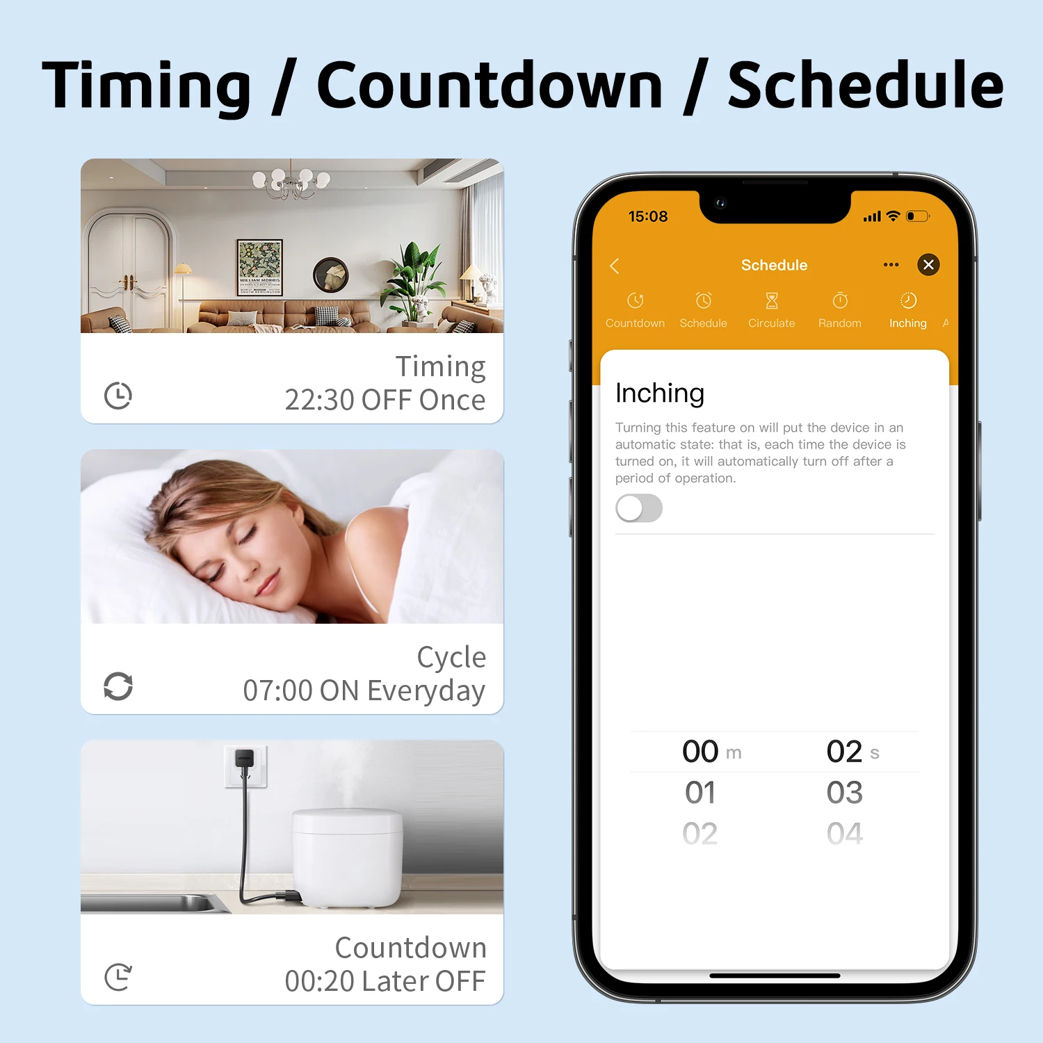 16A Smart Home Tuya Wifi Plug EU Standard Electrical Power Socket Outlet with Energy Monitoring Feature - Image 5