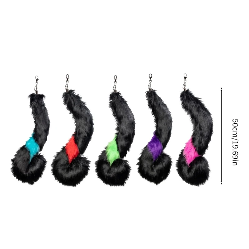 Comebachome Wasbeer sleutelhanger, Tail Fox 30 cm Faux Fur Cortege