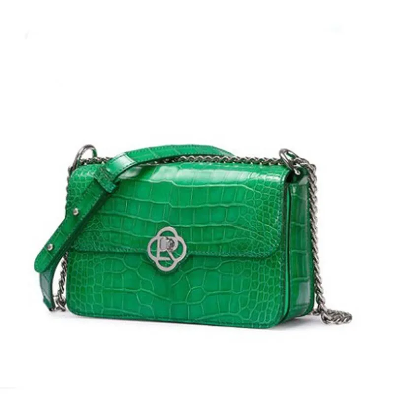 ouluoer crocodile female bag fashion crocodile leather female one shoulder bag women flap