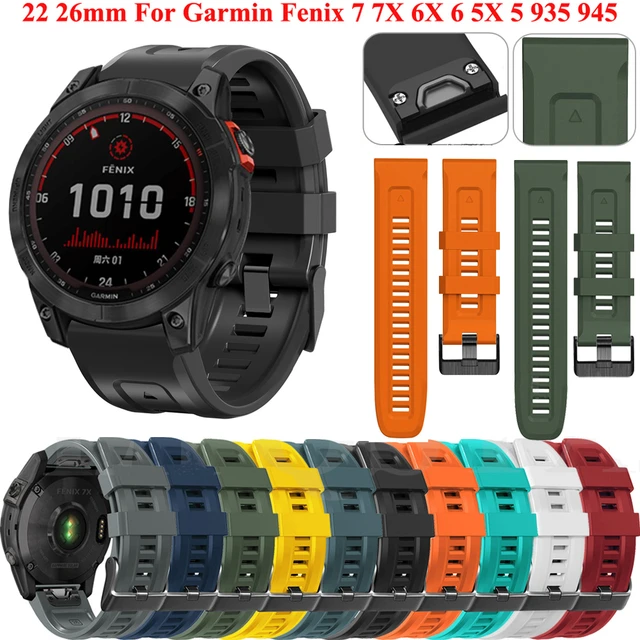 Correa de repuesto para reloj inteligente Garmin Fenix 7 7X 6 6X 5X 5 3HR  Forerunner935 945 Correa de silicona de liberación rápida (color : color C