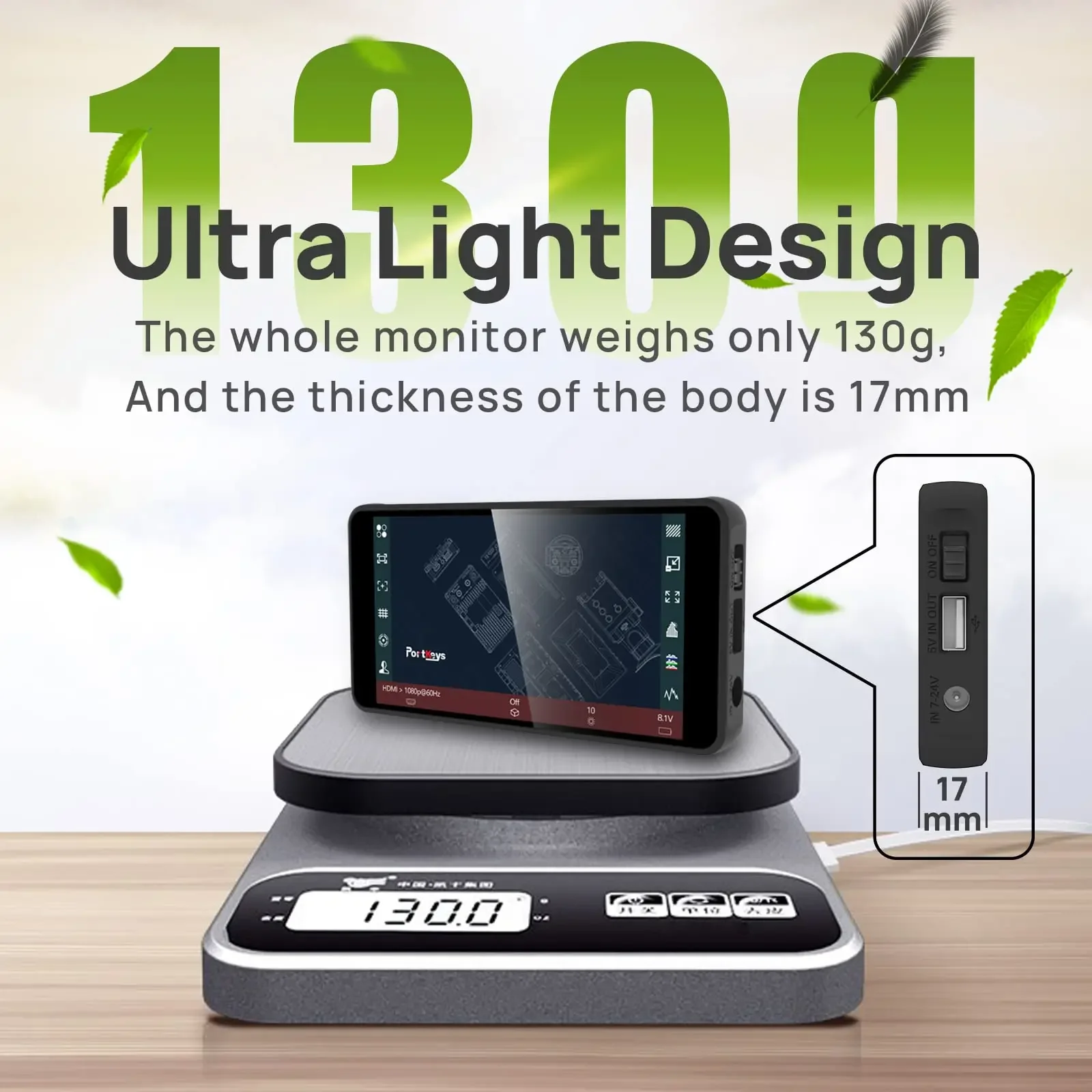 Portkeys PT5 II 4K HDMI ġũ, 5 ġ ī޶ ʵ , IPS FHD 1920x1080 3D LUT ,   