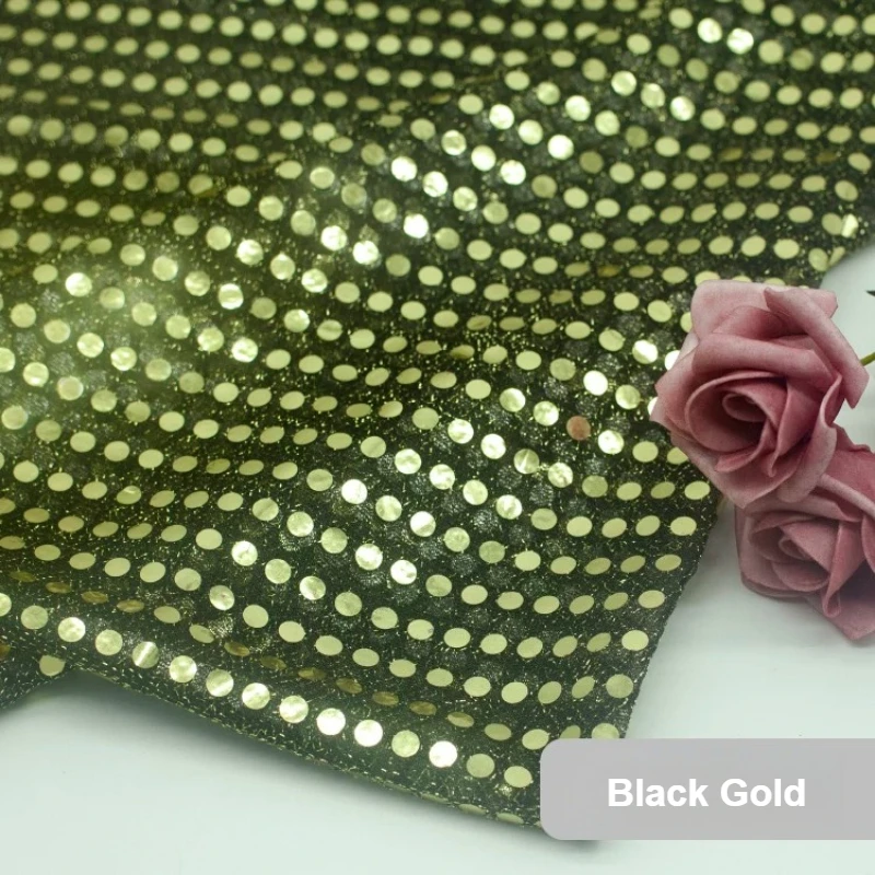 Sparkling Colorful 6mm Sequin Mesh Fabric for Weddings, Events & DIY Projects