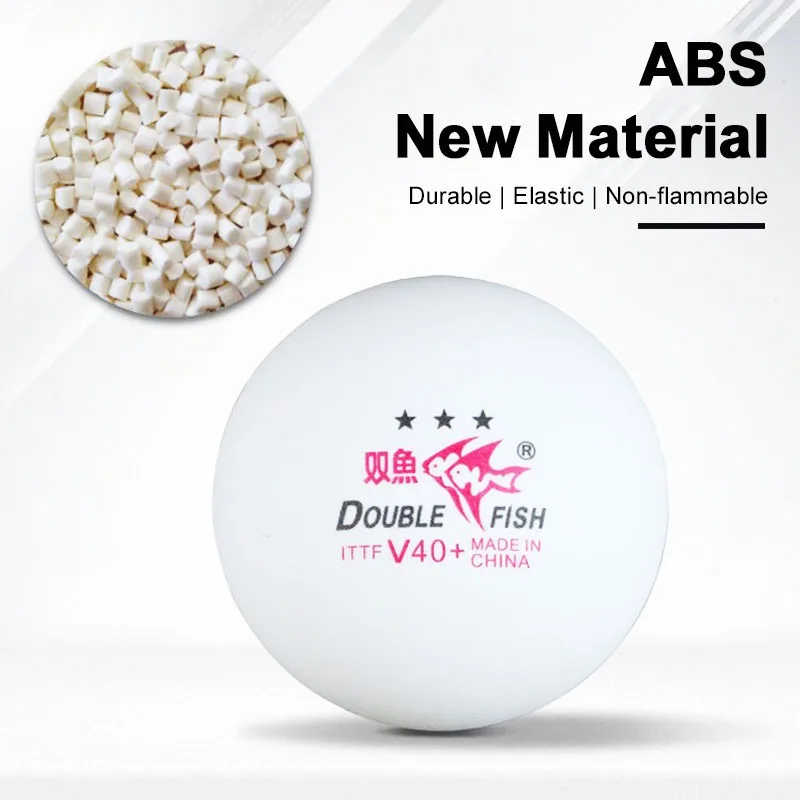 Ping Pong Balls Genuine DOUBLE FISH V40+ 3 Star 30Pcs Seamed ABS New Material ITTF Standard table tennis balls