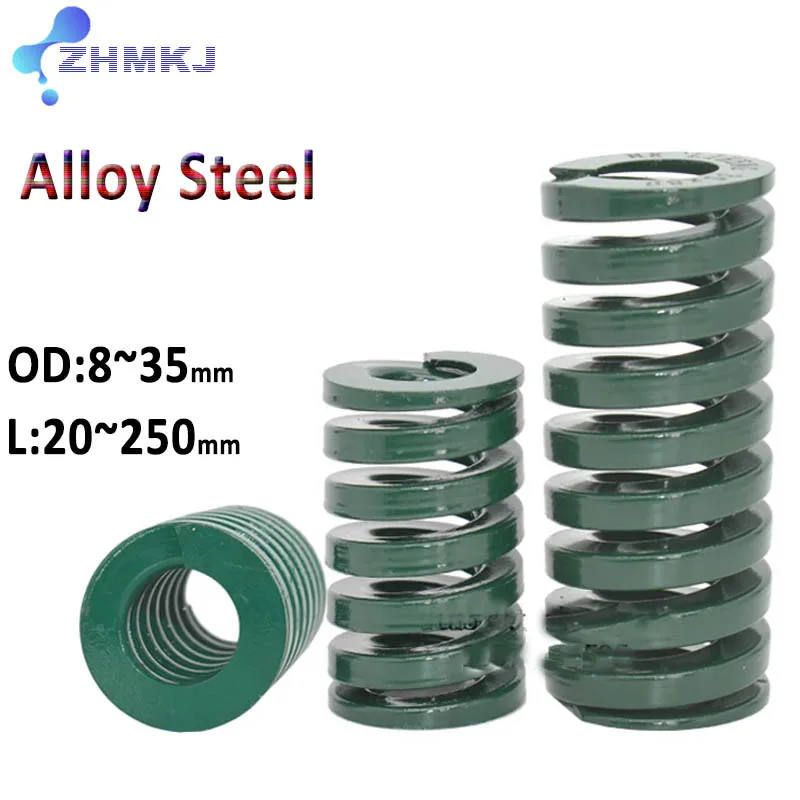

Heavy Load Die Mold Springs Green Alloy Steel Compression Spring OD 8 10 12 14 16 18 20 22 25 27 30 35mm Length 20~250mm