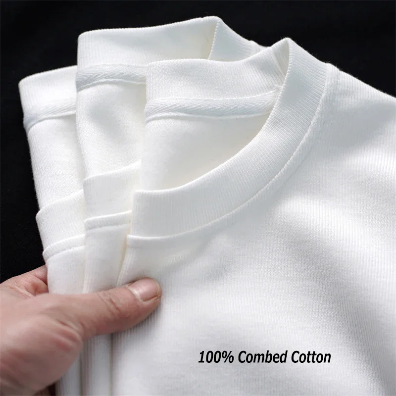 남성용 기본 100% 코튼 소프트 티셔츠, 데일리 캐주얼 O넥, 루즈한 단색 상의, S-3XL 블랙 화이트 레드 블루, 여름 신상