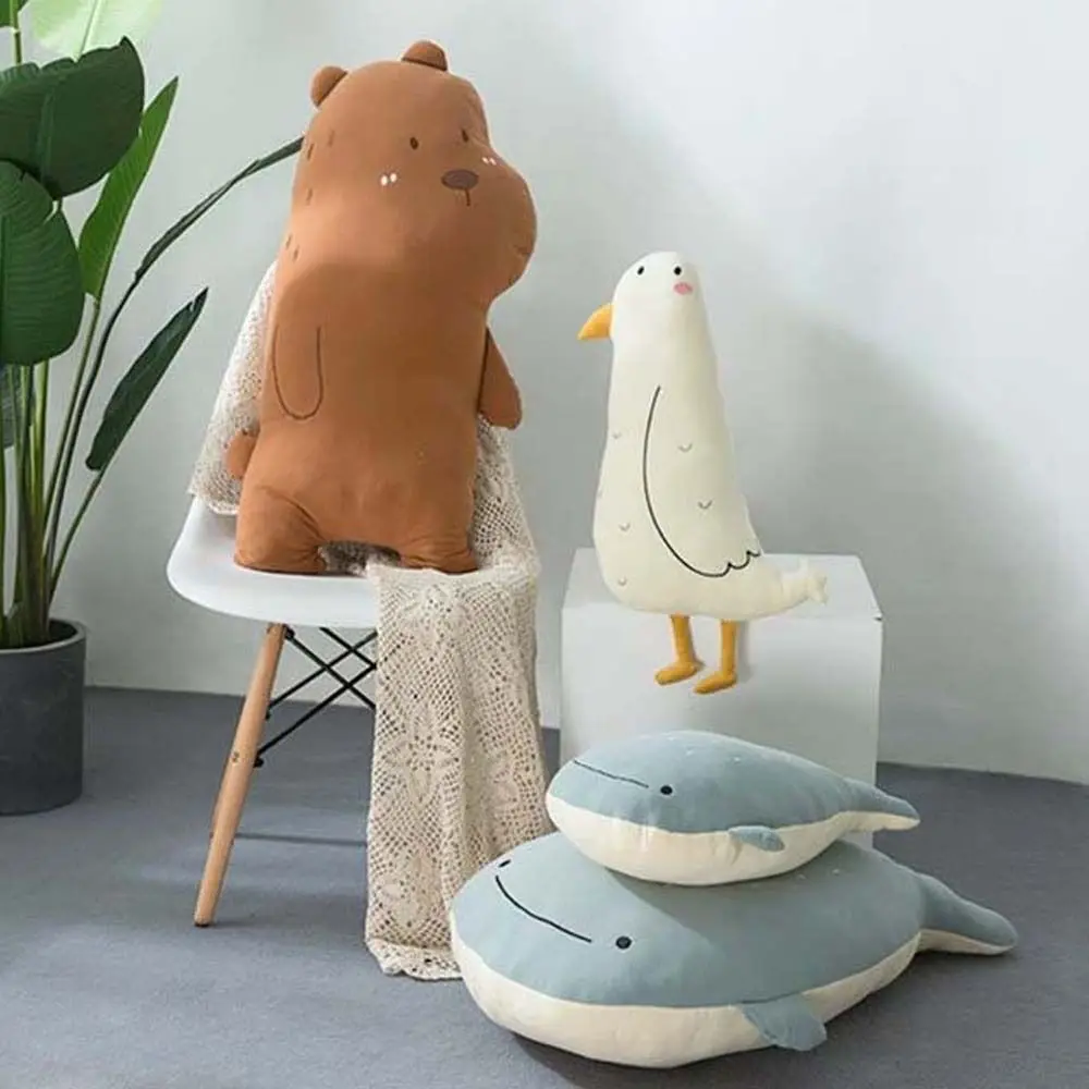 

Soft Pillow Plush Animal Stuffed Toys Home Decoration Stuffed Animals Whale Plush Doll Seabird Plush Pillow Bear Plush Toys