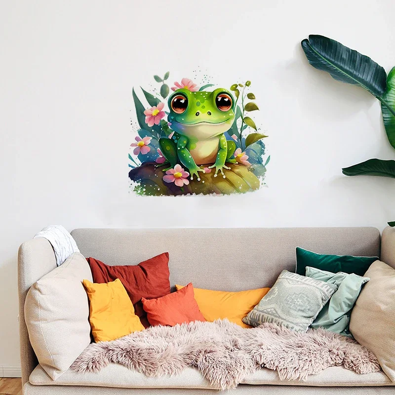 Wall Sticker Frog Mural for Kids Room Living Room Home Decoration