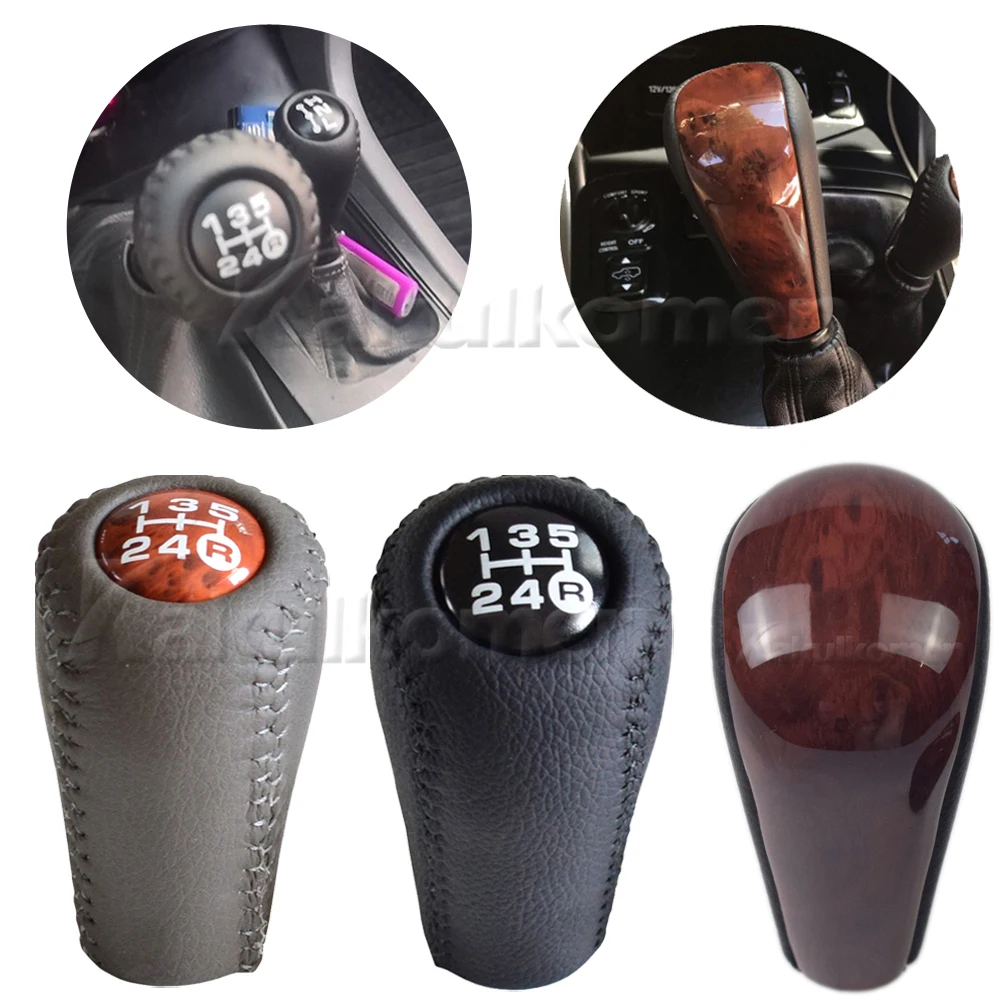 Toyota Land Cruiser Prado 120 2003 2004 2005-2009 액세서리 용 블랙/우드 컬러 변속 기어 시프트 노브 헤드