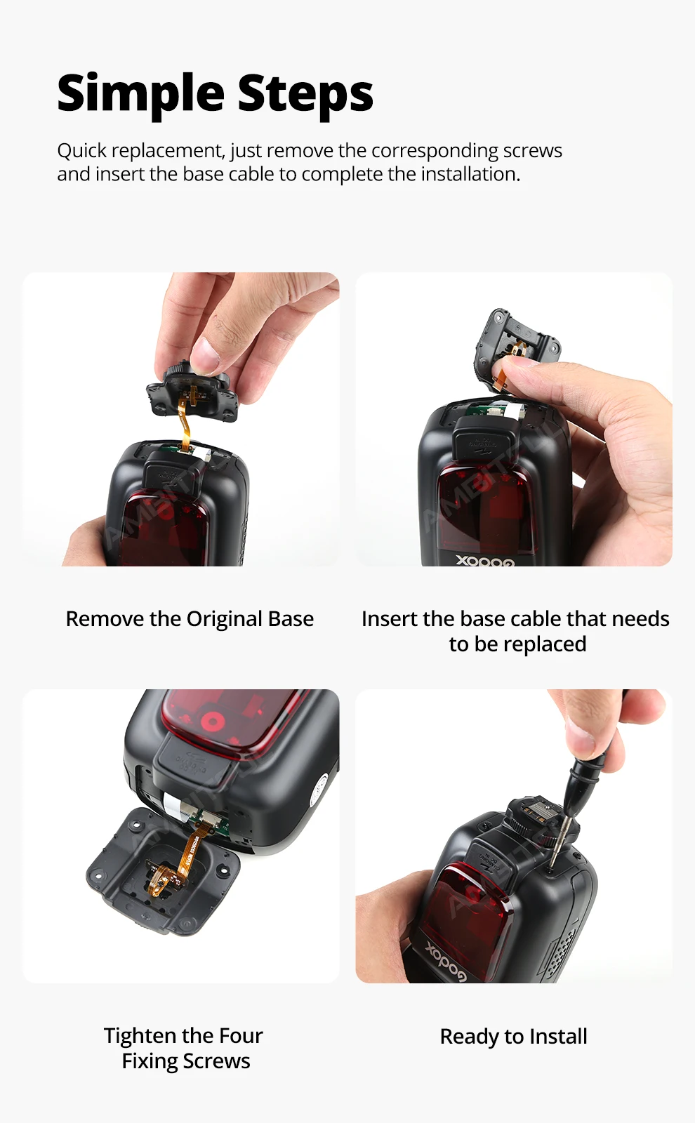 Description Picture 6 of itemGodox TT685 Hot Shoe Mounting Foot for Fix Godox TT685C TT685N TT685S TT685F TT685O Series Speedlite Flash Repai Parts