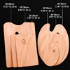 1 Pcs Wooden Palette,Oval And Square Solid Wood Panels,Suitable For Oil Painting,Gouache,Acrylic And Other Pigments 5