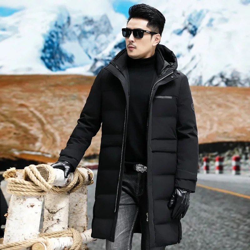 thumbnail image 1 of Chaqueta de plumón para hombre YEAE, chaqueta de plumón cálida de invierno para hombre, ropa de diseñador, plumón de pato para hombre, abrigo frío para hombre, saco informal para hombre, 1 of 5