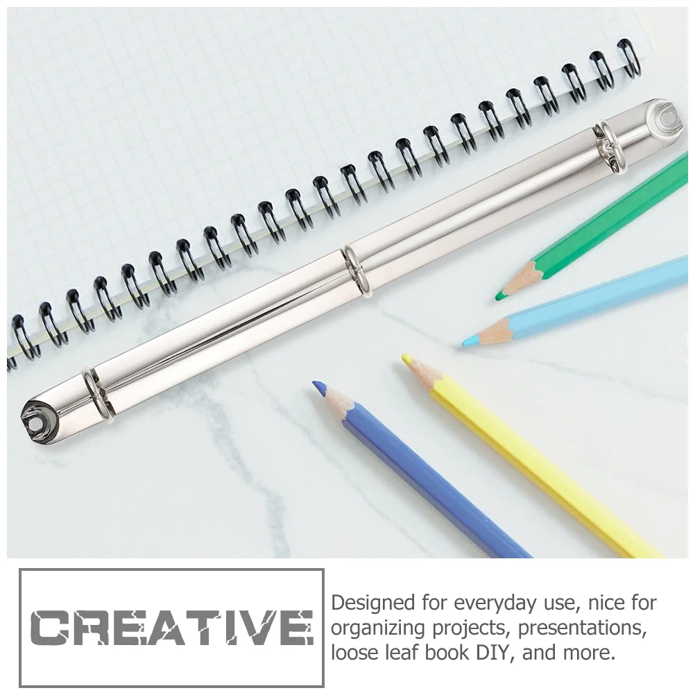 A4 Metal Loose Leaf Binder Rings Iron Binders Notebook Binder Ring Clip Planner Folder Spine Combs Office Binding Supplies 2 Pcs