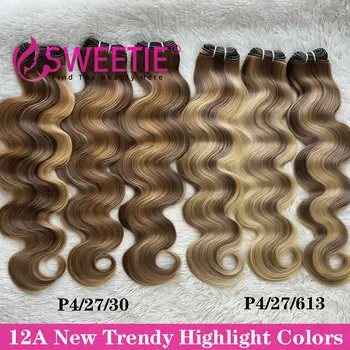15A Mix Highlight Body Wave Vietnamase Virgin Hair Bundles #4/27/613 Three Color Mixed Natural Wavy Human Hair Bundles 1/3/4PCS 1