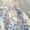100Pcs Mini Camellia Rhinestones Nail Jewelry 4mm Resin Flower Nail Charms Parts Colorful Rose Nails Art Decor Accessories 1
