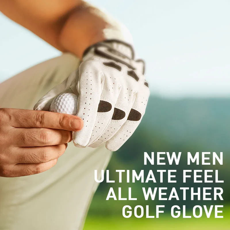 Golf Gloves Golf Glove Men's Left Hand Right with Ball Marker 2 Pack