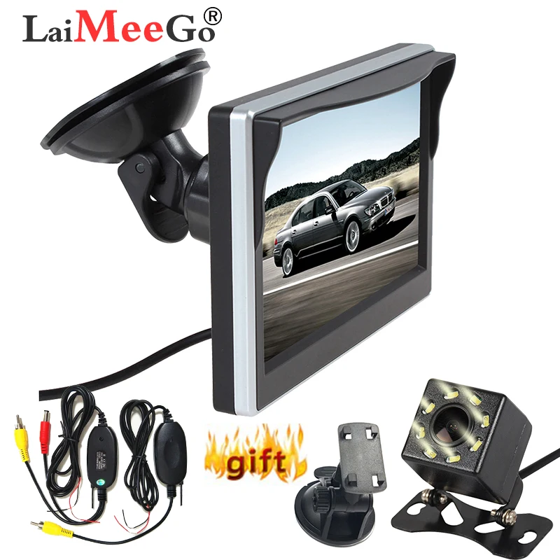 5 inch HD Backup Camera Monitor Rear View Reverse Display Screen 12V/24V Vehicle Backup Camera Display for Car SUV Van Truck