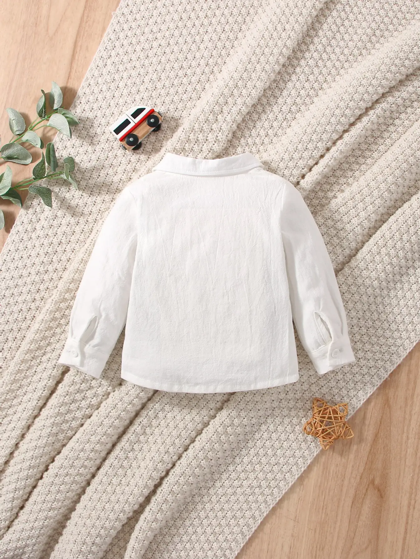 Baby Jacket Spring and Autumn Boy White Shirt Coat Dinosaur Embroidery Pattern Leisure Sports