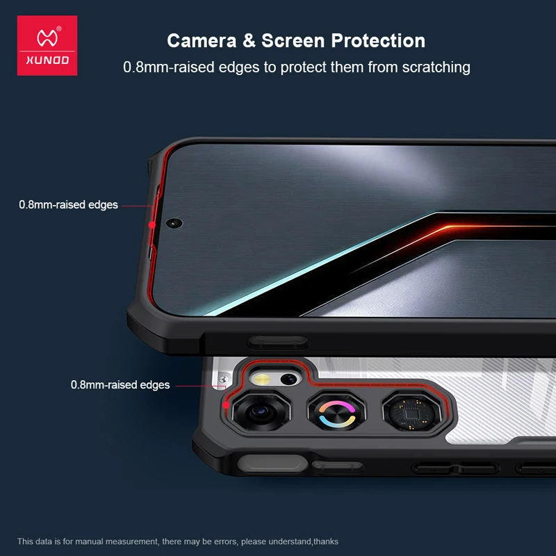 XUNDD Magnetic Airbags Shockproof Transparent Case with Camera Protection